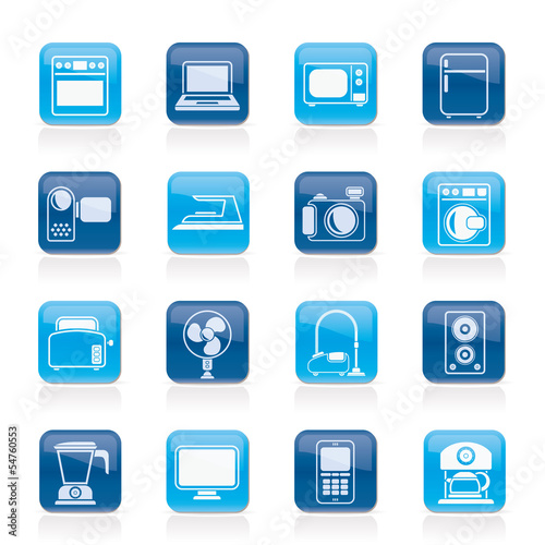 Vector: household appliances and electronics icons - vector, icon set household appliances and electronics icons - vector, icon set