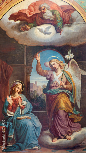 Photo: Vienna - Fresco of Annunciation in Altlerchenfelder church Vienna - Fresco of Annunciation in Altlerchenfelder church