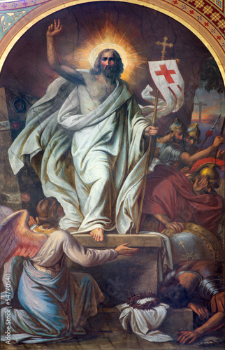 Photo: Vienna - Fresco of Resurrection in Altlerchenfelder church Vienna - Fresco of Resurrection in Altlerchenfelder church