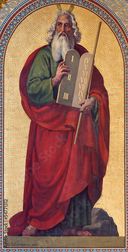 Photo: Vienna - Fresco of Moses in Altlerchenfelder church Vienna - Fresco of Moses in Altlerchenfelder church