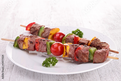 Photo: plate of beef kebab plate of beef kebab