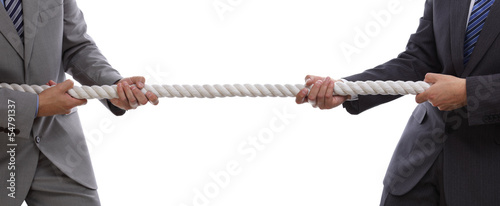 Photo: Business competition tug of war Business competition tug of war