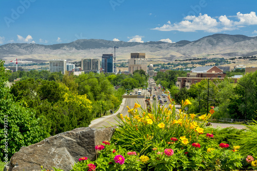 Photo: View down a main steet of Boise Idaho Capital View down a main steet of Boise Idaho Capital