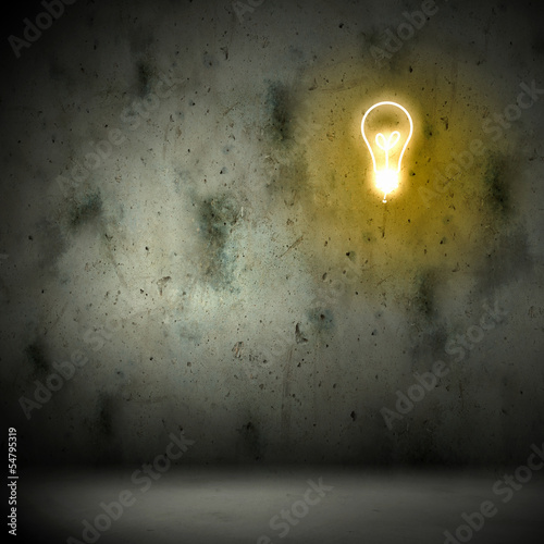 Illustration: Background image with bulb Background image with bulb