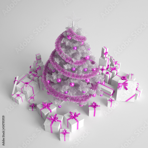 Illustration: Christmas Tree with presents Christmas Tree with presents