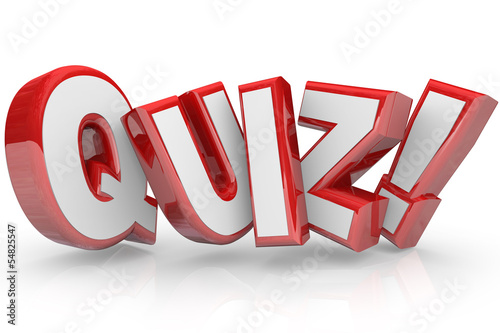 Illustration: Quiz Red 3D Word Test Exam Assessment Quiz Red 3D Word Test Exam Assessment