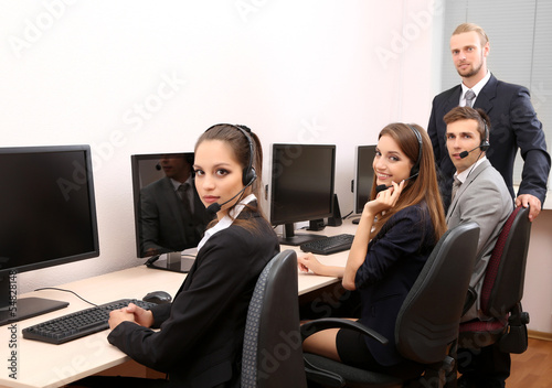 Photo: Call center operators at work Call center operators at work