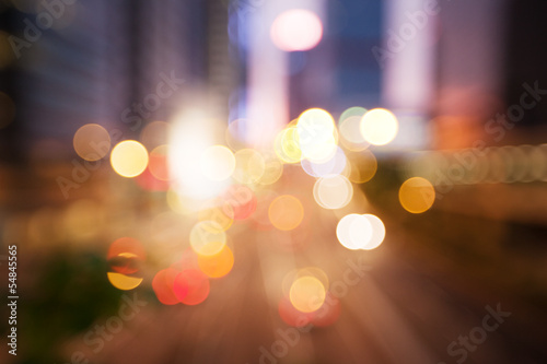 Photo: blured Night lights of the Hong Kong blured Night lights of the Hong Kong