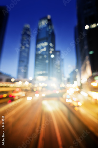 Photo: blured Night lights of the Hong Kong blured Night lights of the Hong Kong
