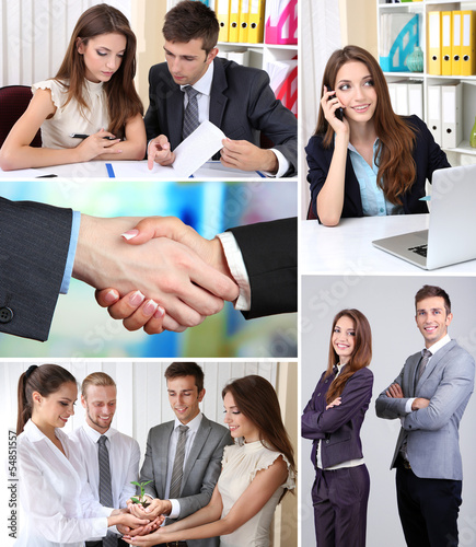 Photo: Collage of business partners Collage of business partners