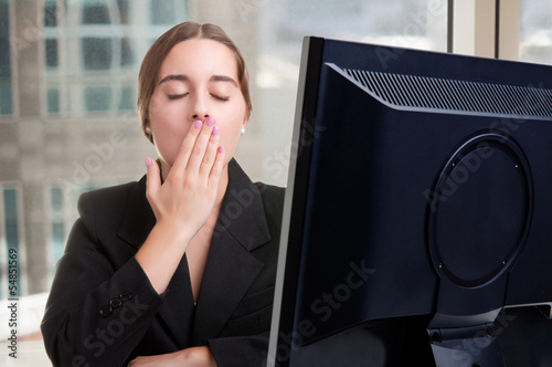 Photo: Sleepy Businesswoman Sleepy Businesswoman