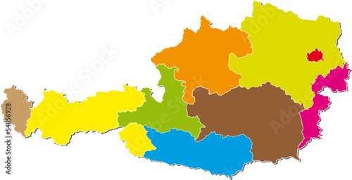 Vector: Austria map Austria map