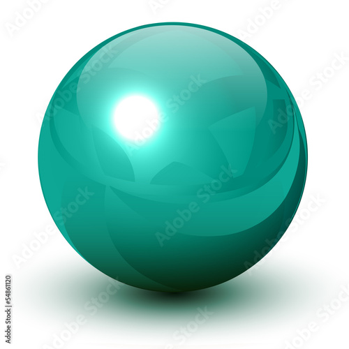 Vector: Green glossy sphere Green glossy sphere