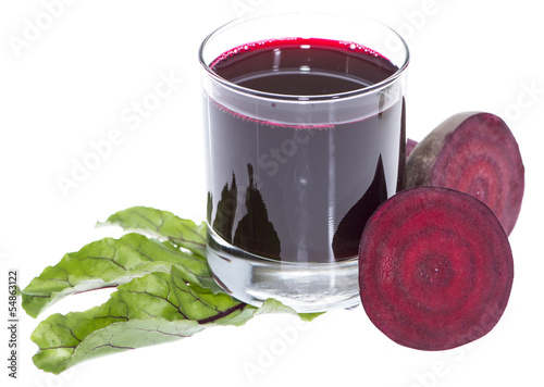 Photo: Beetroot Juice isolated on white Beetroot Juice isolated on white
