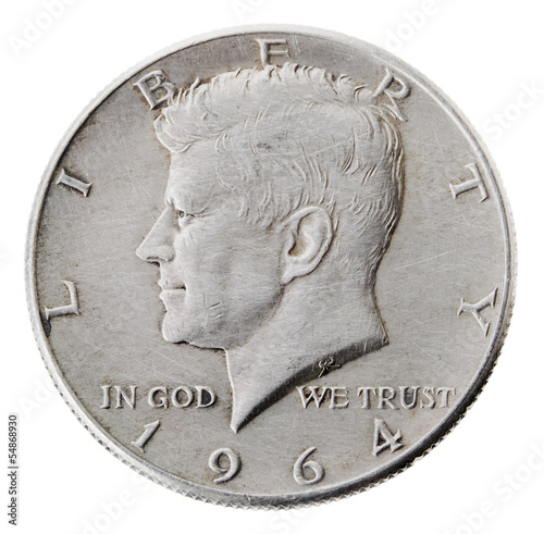 Photo: Silver Kennedy Half Dollar - Heads Frontal Silver Kennedy Half Dollar - Heads Frontal