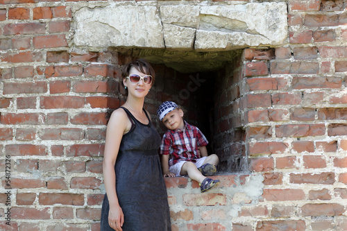 Photo: Family in Kolomna Kremlin Family in Kolomna Kremlin