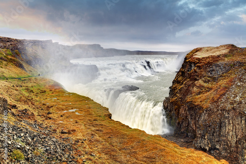 Gullfoss waterfall , Iceland