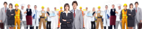 Photo: Group of workers. Group of workers.