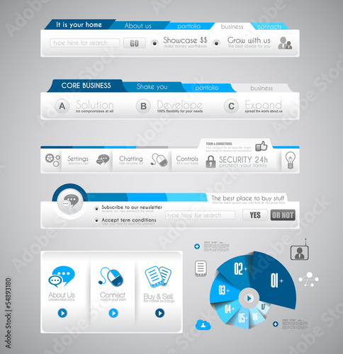 Vector: Quality clean web elements for blog and sites Quality clean web elements for blog and sites