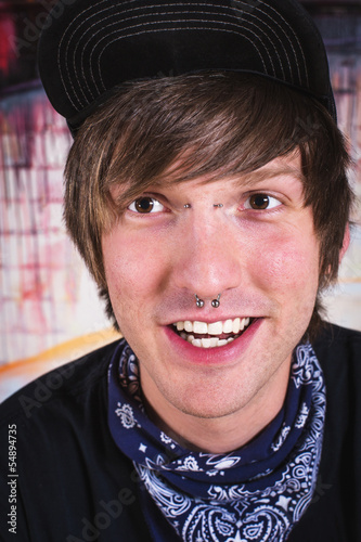 Photo: Cheerful Man with Nose Ring Cheerful Man with Nose Ring