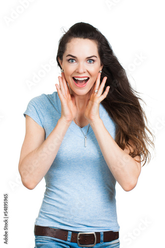 Photo: Surprised happy woman Surprised happy woman