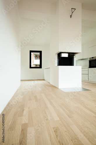 Photo: interior new house, room with fireplace interior new house, room with fireplace