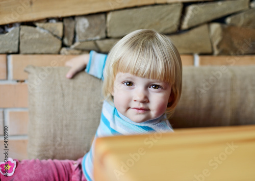 Photo: toddler in cafe toddler in cafe