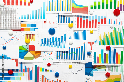 Photo: Many graphs and charts. Many graphs and charts.