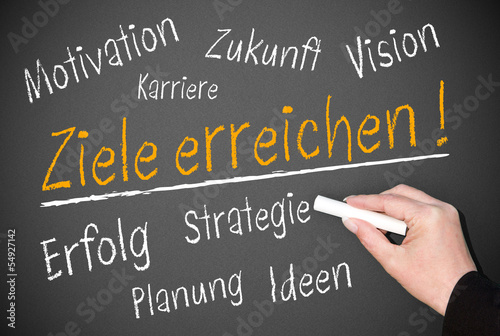 Illustration: Ziele erreichen ! Ziele erreichen !