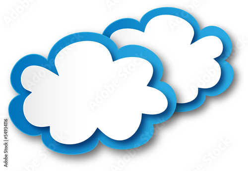 Illustration: Clouds (buttons symbols icons connectors web chart template ) Clouds (buttons symbols icons connectors web chart template )
