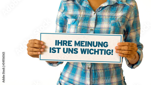 Photo: Your opinion matters (In german) Your opinion matters (In german)