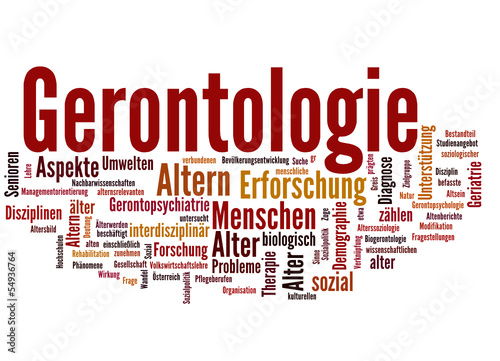 Vector: Gerontologie (Geriatrie, Alter, Tagcloud) Gerontologie (Geriatrie, Alter, Tagcloud)