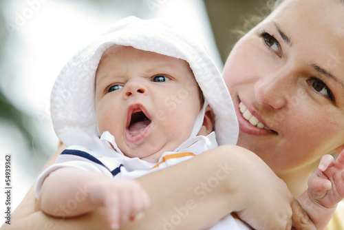 Photo: mother and her baby son mother and her baby son