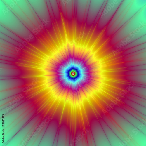 Illustration: Explosion in Red and Yellow Explosion in Red and Yellow
