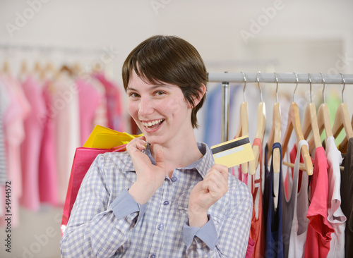 Photo: Woman shopping for clothes Woman shopping for clothes