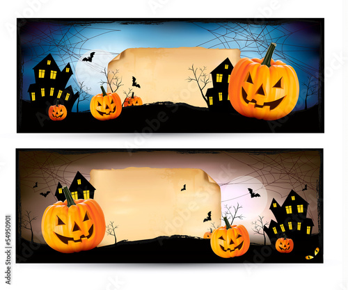 Vector: Two Halloween banners Vector Two Halloween banners Vector