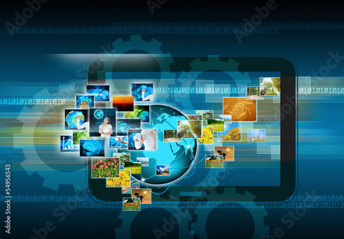 Photo: Television and internet production .technology and business conc Television and internet production .technology and business conc