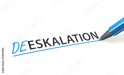 Illustration: Deeskalation Deeskalation