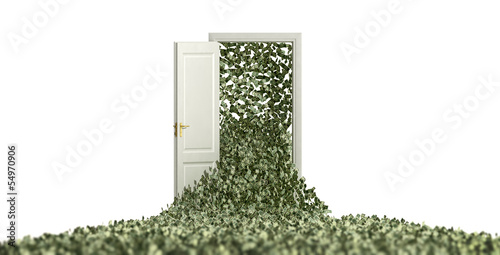 Illustration: Geldschwemme - Dollars Geldschwemme - Dollars