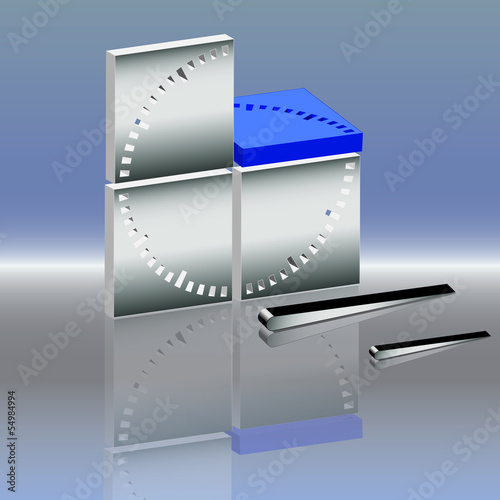 Vector: Teilzeit blau Teilzeit blau