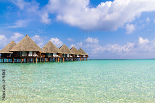 Photo: Water villas in shallow water Water villas in shallow water