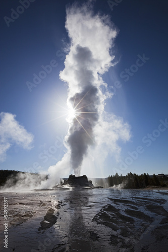 Photo: USA, Yellowstone Park, Wyoming, Castle Geyser USA, Yellowstone Park, Wyoming, Castle Geyser