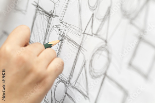 Photo: designer scribbling designer scribbling