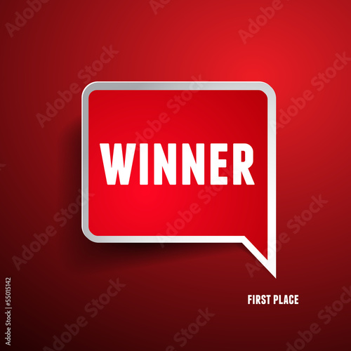 Vector: Winner label or speech bubble Winner label or speech bubble