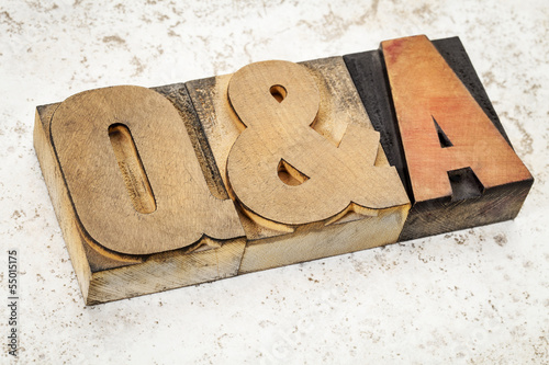 Photo: questions and answers in wood type questions and answers in wood type