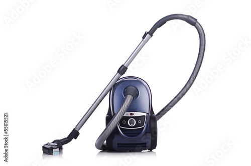 Photo: Vacuum cleaner isolated on the white Vacuum cleaner isolated on the white