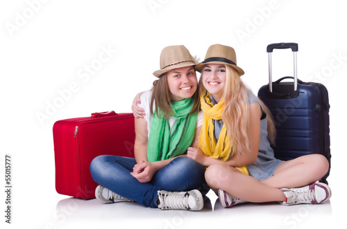 Photo: Pair of young students travelling Pair of young students travelling
