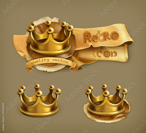 Vector: Gold crown icon Gold crown icon