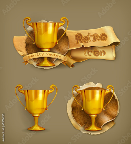 Vector: Gold trophy icon Gold trophy icon