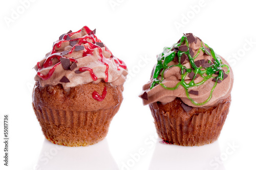 Photo: cupcake with buttercream icing and sprincles cupcake with buttercream icing and sprincles